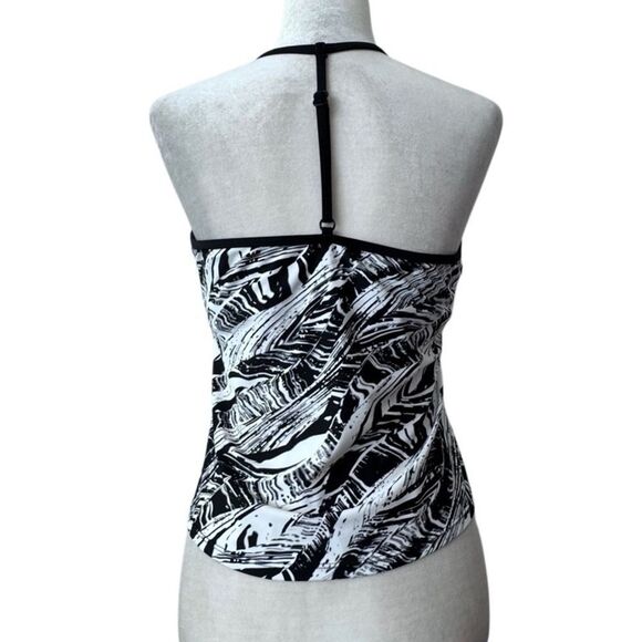 RBX Tankini Black White Adjustable Straps SZ XL - Picture 2 of 9